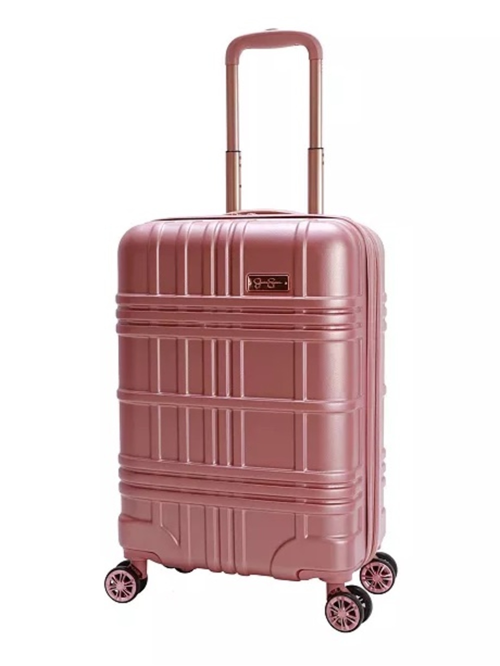 Jessica Simpson Plaid Hardside Rose Gold Spinner Luggage Hardside Large